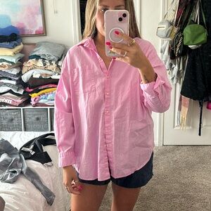 pink button down
